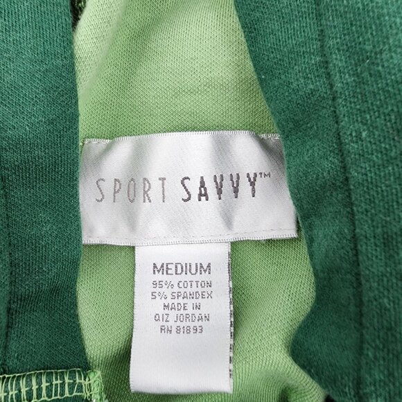 Sport Savvy Women’s Medium Green Hooded Zip-Up Jacket & Matching Pants Set - Picture 6 of 10
